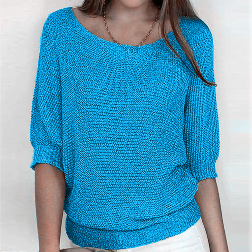 Sarah | Textured Knit Batwing Sweater