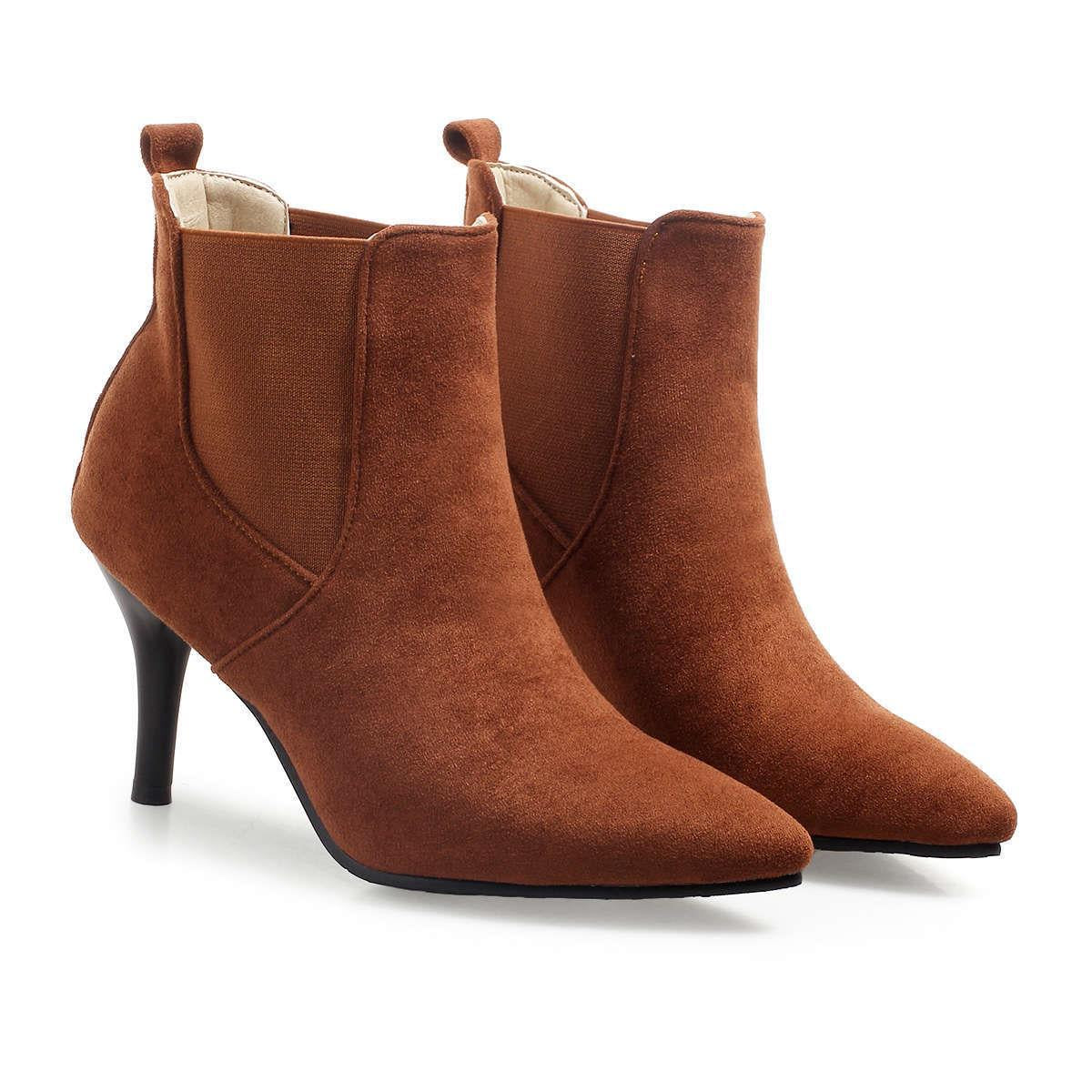 Elmont | Elastic Ankle Boot with Slim Heel