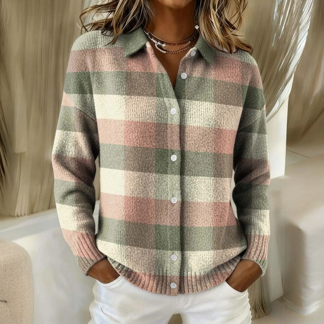 Elmont | Pastel Checked Knit Sweater