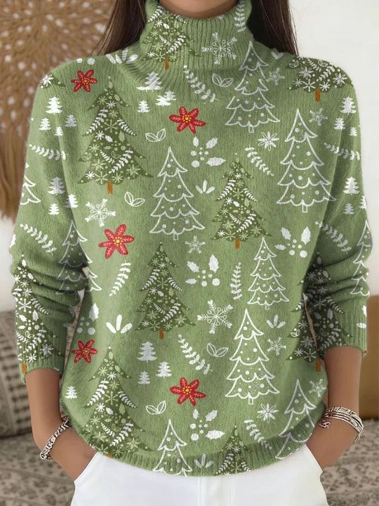 Elmont | Christmas Floral Turtleneck