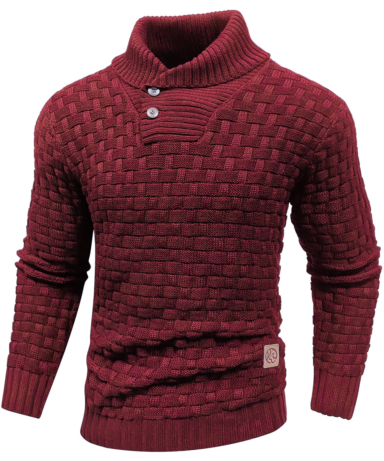 Elmont | Ribbed High-Collar Button Sweater