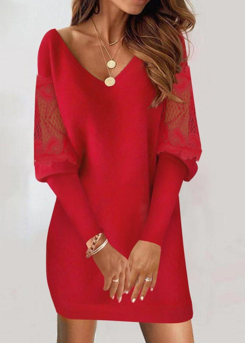 M&H | Lace Sleeve Dress