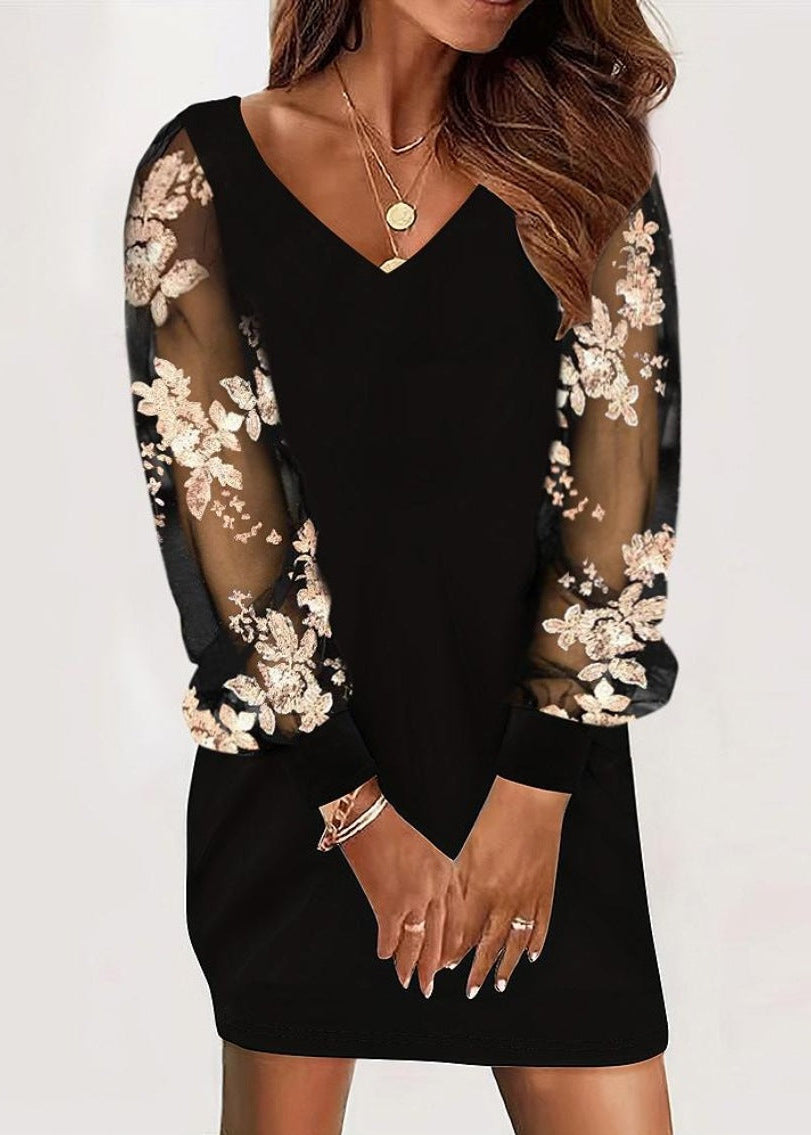 M&H | Lace Sleeve Dress