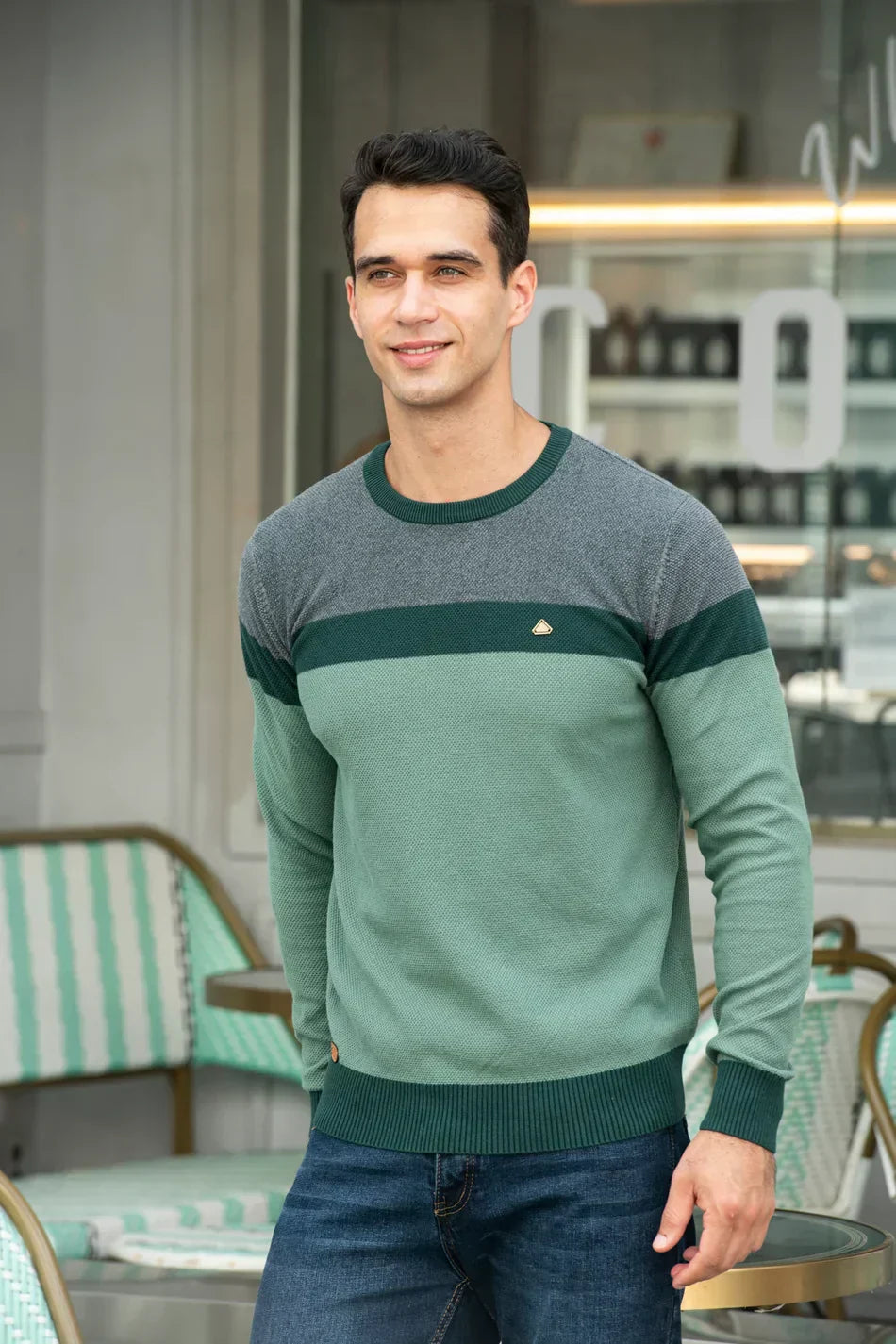 Elmont | Men's Crew Neck Knit Jacket