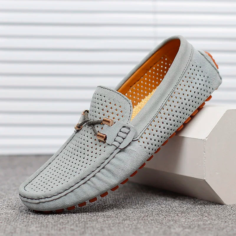 Elmont | Men's Perforated Leather Slip-On Loafers