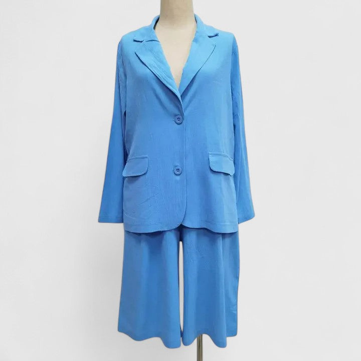 M&H | Shorts Suit Set with High-Waisted Shorts