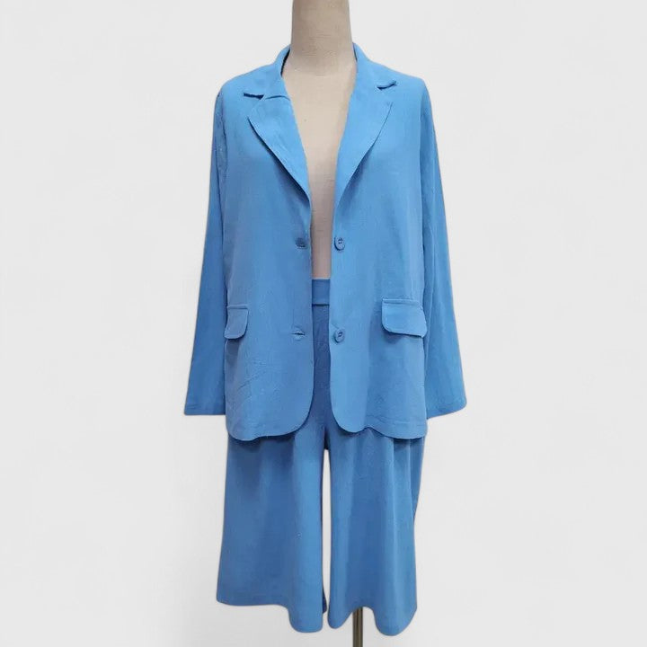 M&H | Shorts Suit Set with High-Waisted Shorts