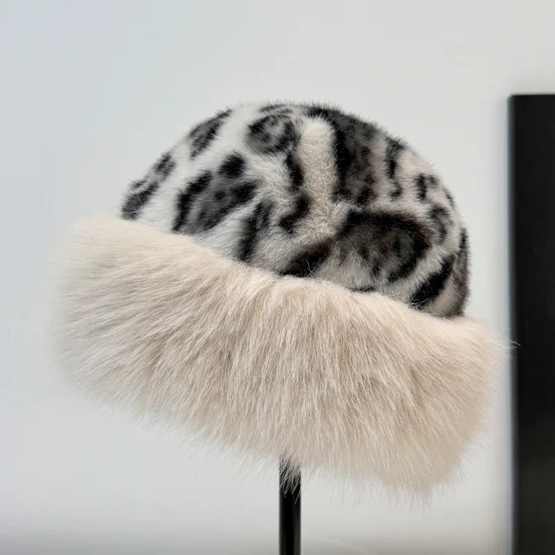 Elmont | Leopard Print Faux Fur Hat