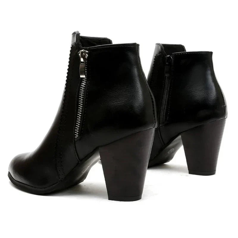 Elmont | Heeled Ankle Boots with Side Zip