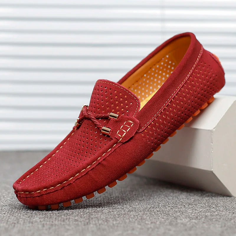 Elmont | Men's Perforated Leather Slip-On Loafers
