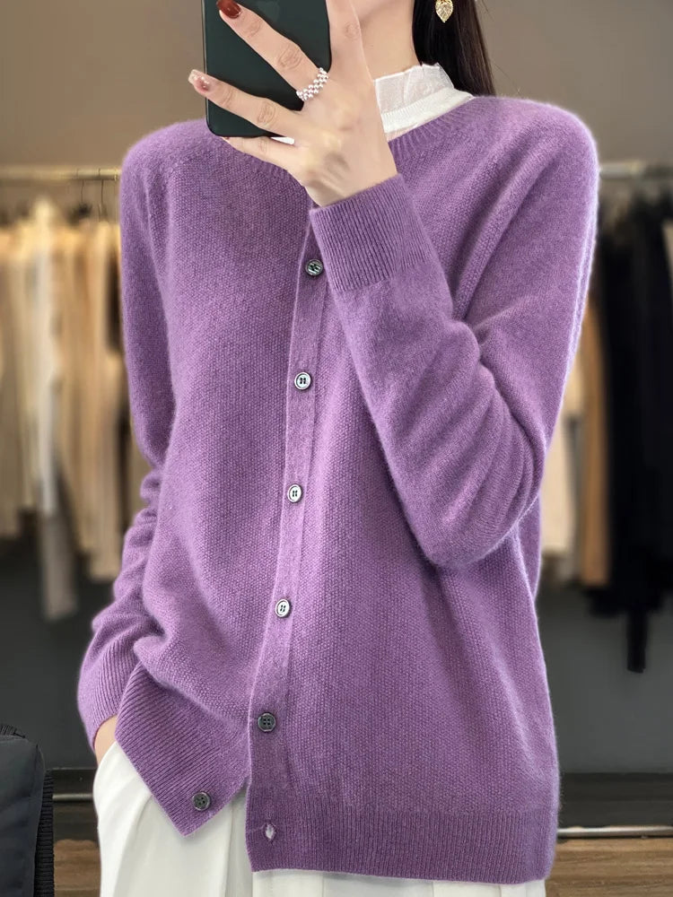 Sarah | Knit Button-Front Cardigan