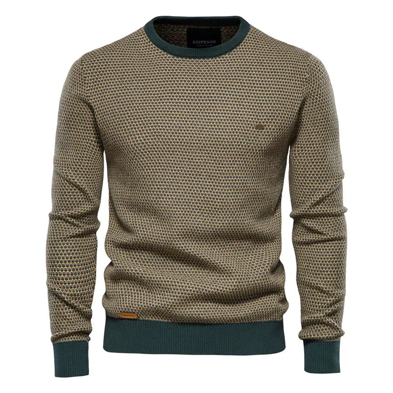 Elmont | Men's Checked Cotton Sweater