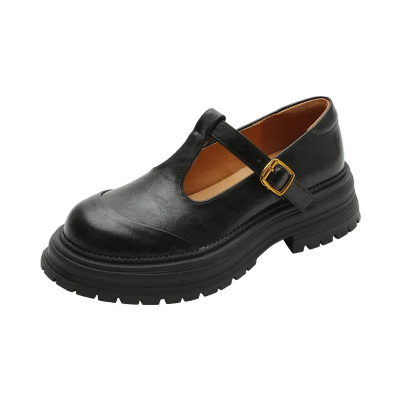Elmont | Leather Mary Jane Flats