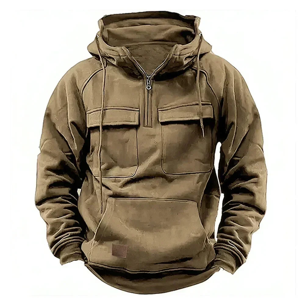Elmont | Hooded Two-Tone Utility Sweater