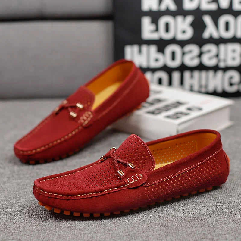 Elmont | Men's Perforated Leather Slip-On Loafers