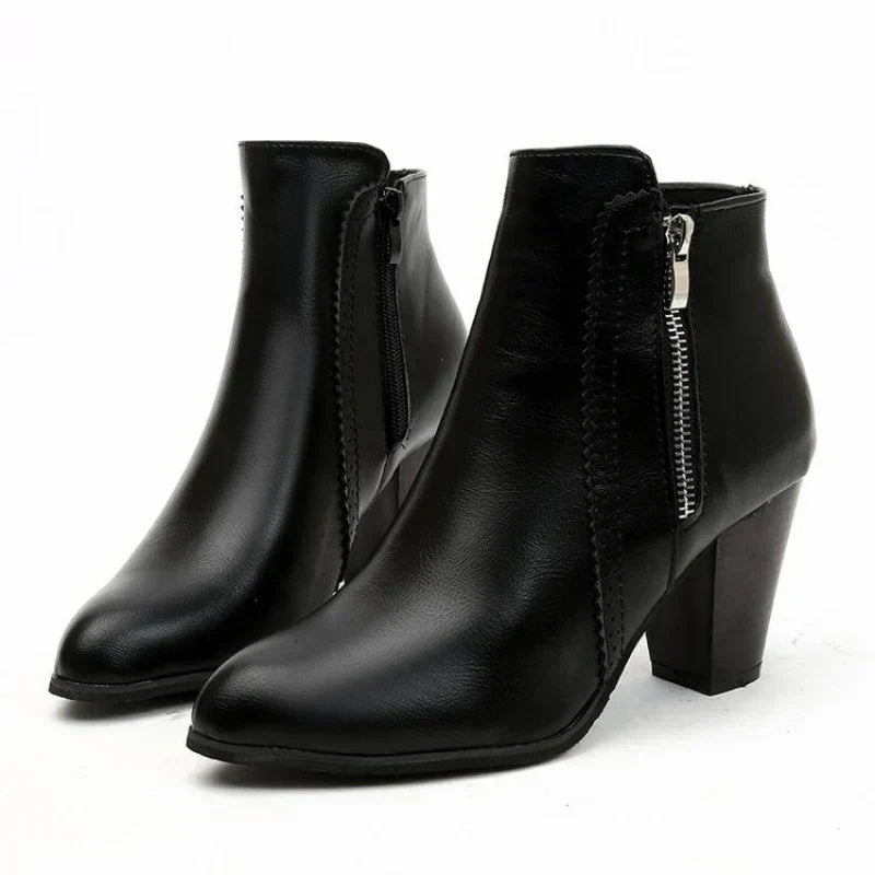 Elmont | Heeled Ankle Boots with Side Zip