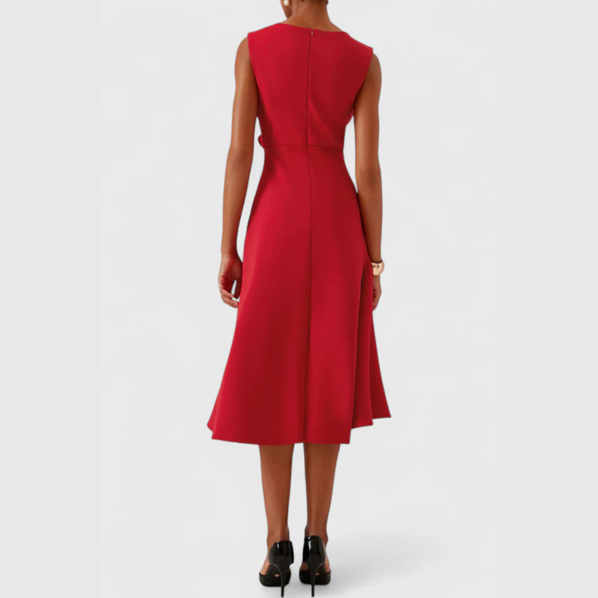 Harper | Wrap Midi Dress with Ruffle Hem