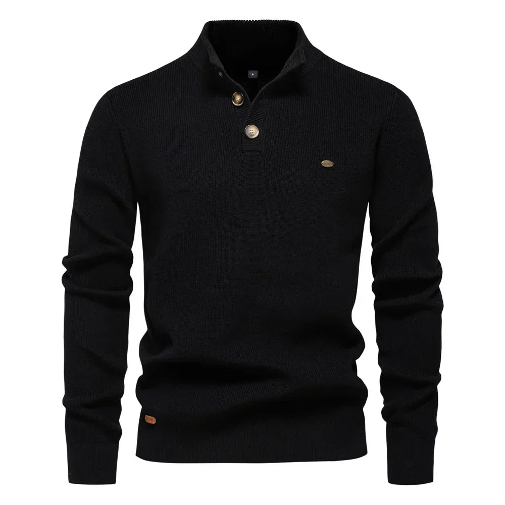 Elmont | Men's Button-Detail Cotton Sweater