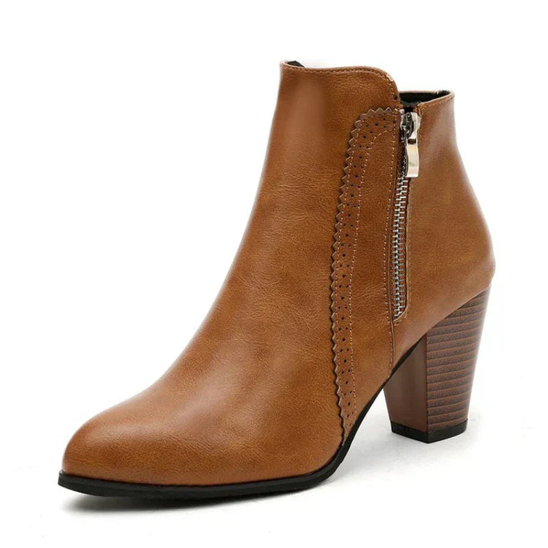 Elmont | Heeled Ankle Boots with Zip