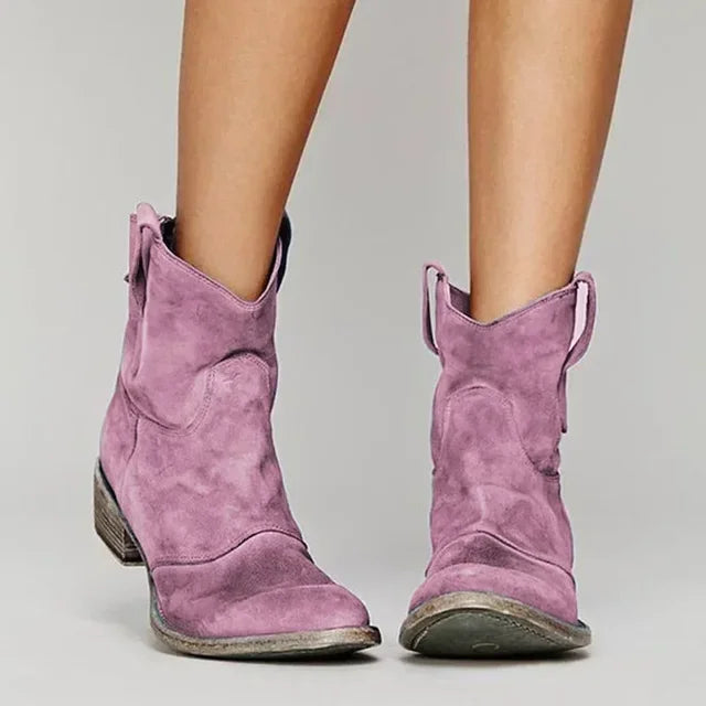 Elmont | Suede-Effect Western Ankle Boots
