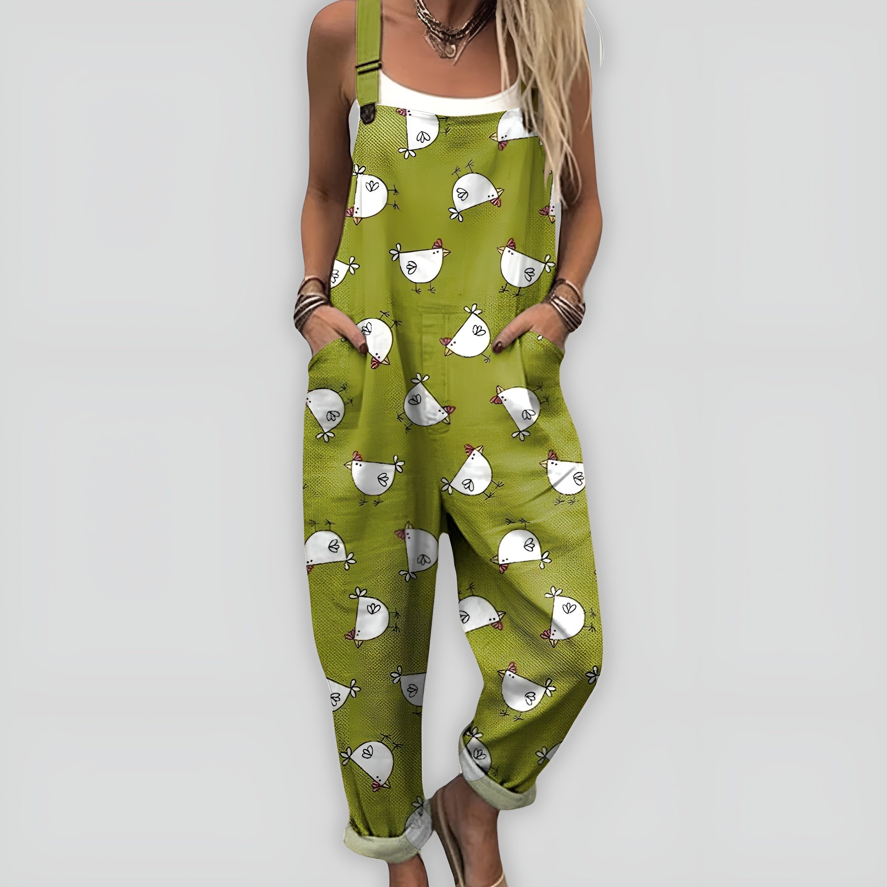 Camila | Overall Playful Chick Print