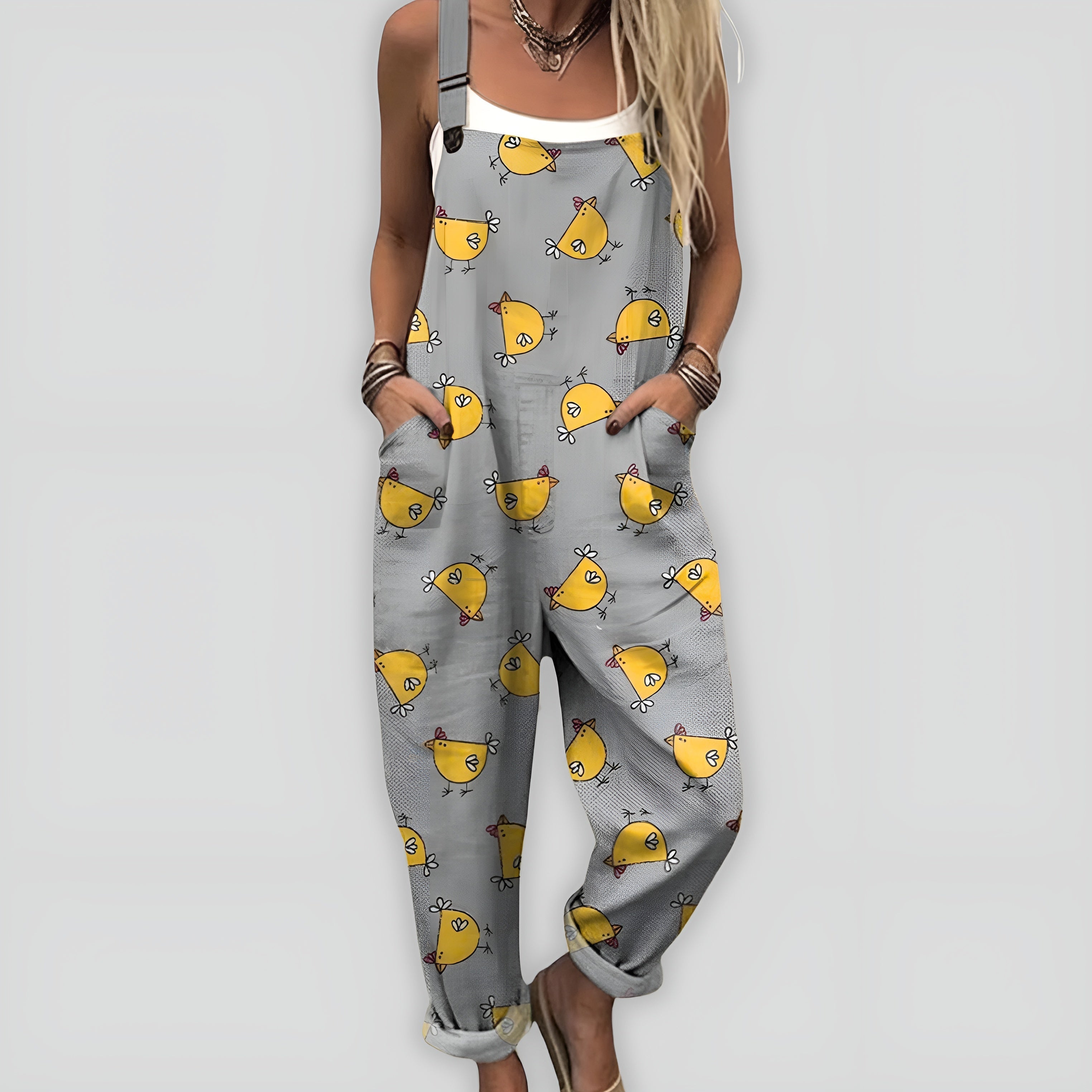 Camila | Overall Playful Chick Print
