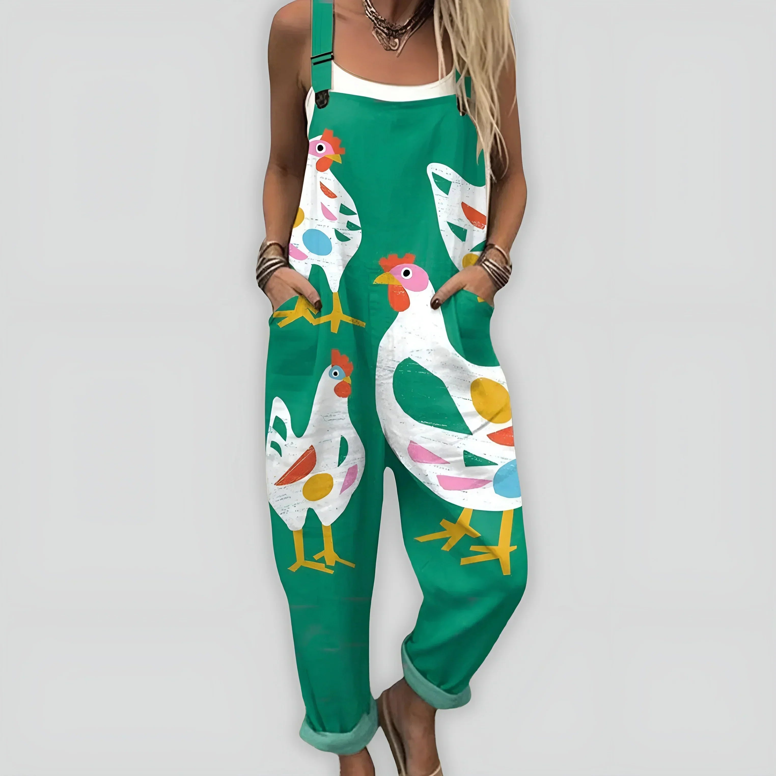 Camila | Overall Playful Chick Print
