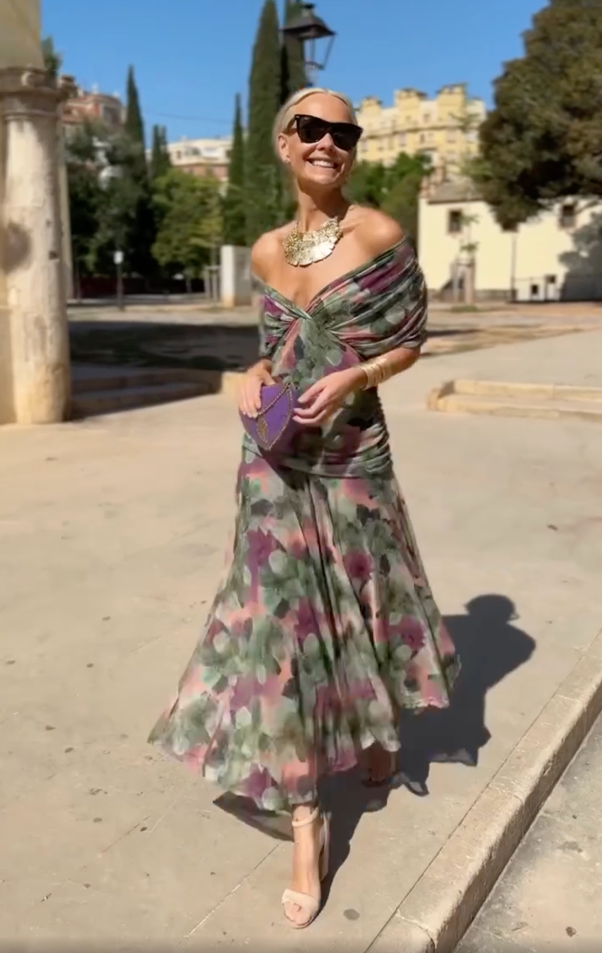 M&H | Floral Pleated Maxi Dress