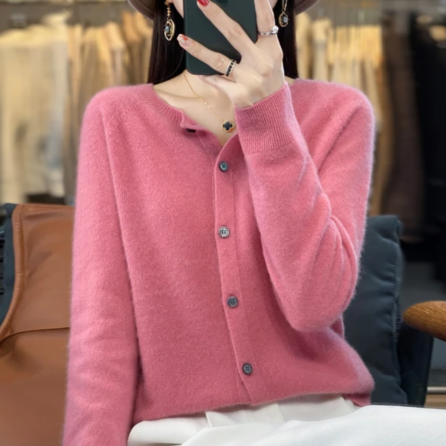 Elmont | Wool Crewneck Cardigan