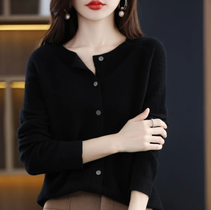 Elmont | Wool Crewneck Cardigan