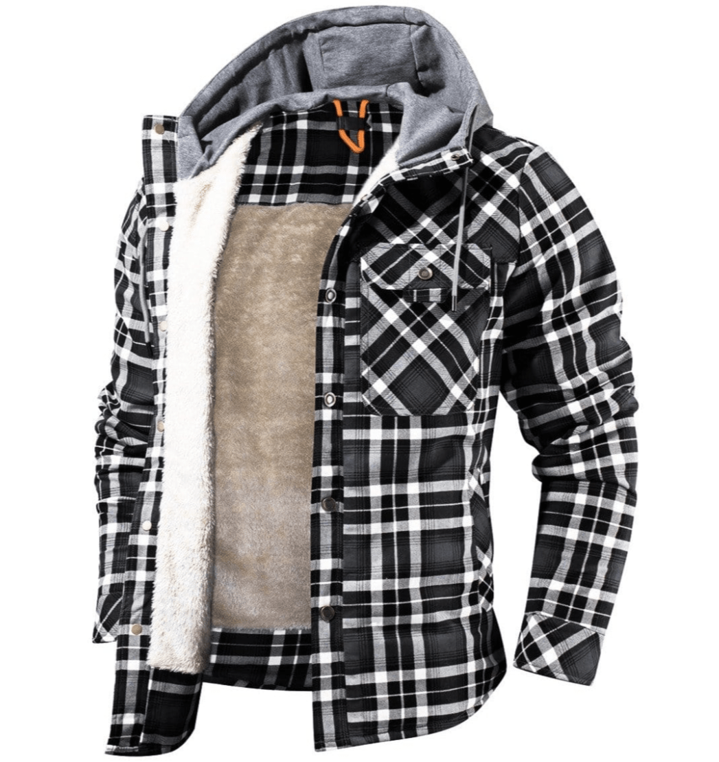 Elmont | Hooded Sherpa-Lined Flannel Jacket