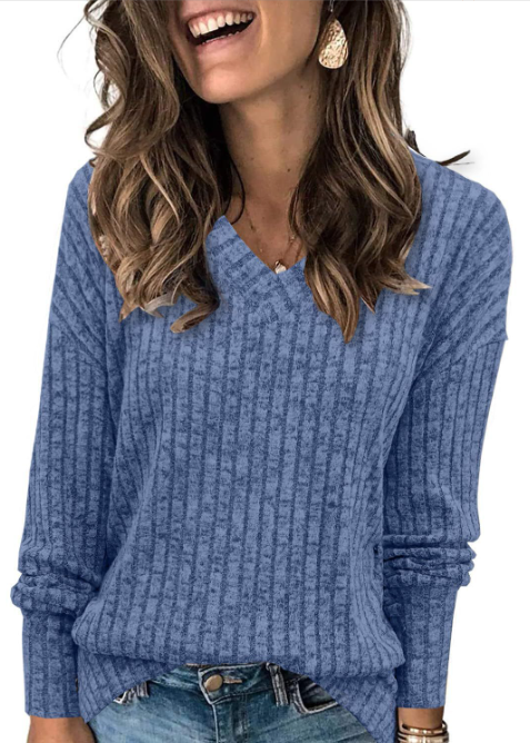 Elmont | Women's V-Neck Oversized Knit Sweater