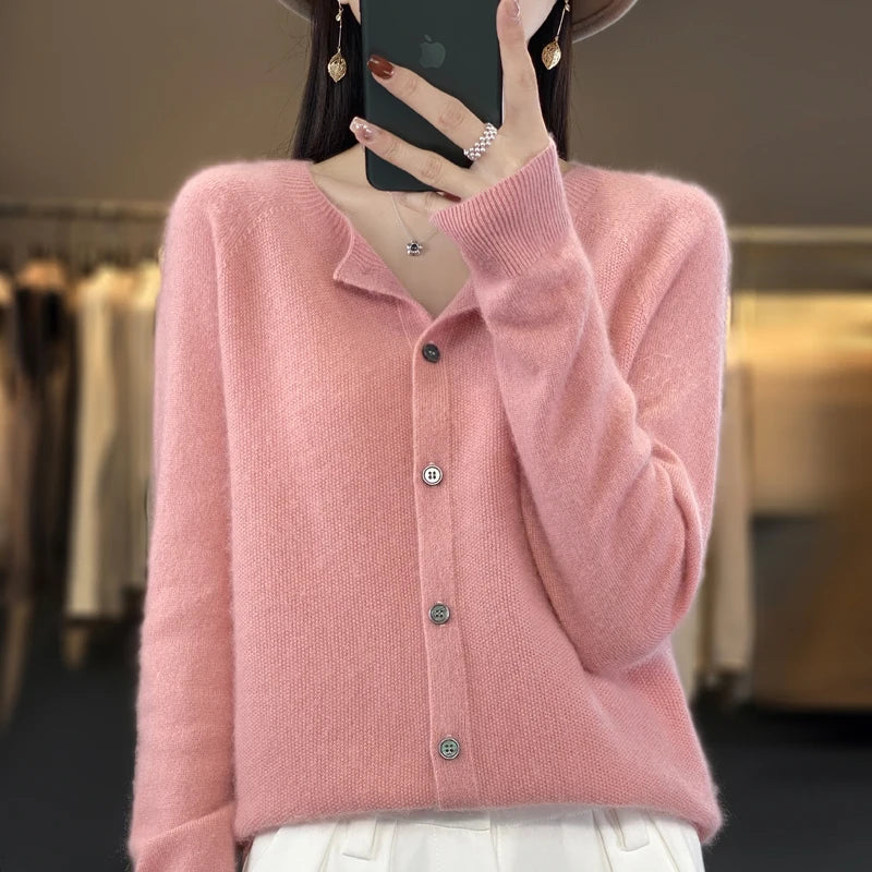 Sarah | Knit Button-Front Cardigan