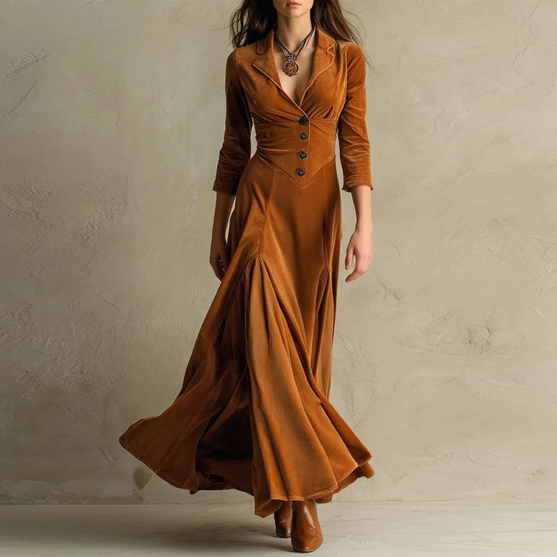 Elmont | Long Velvet Dress