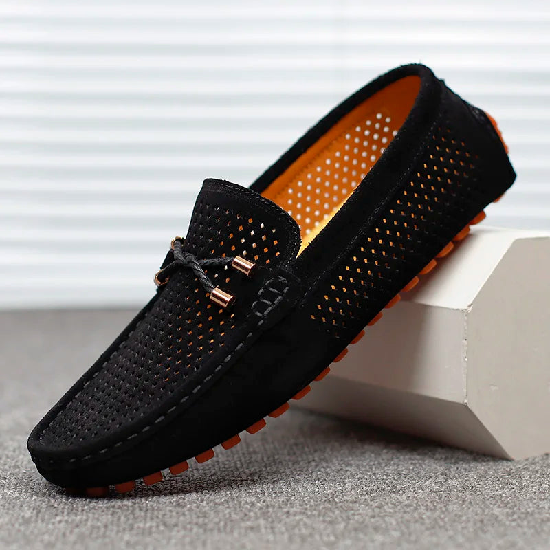 Elmont | Men's Perforated Leather Slip-On Loafers