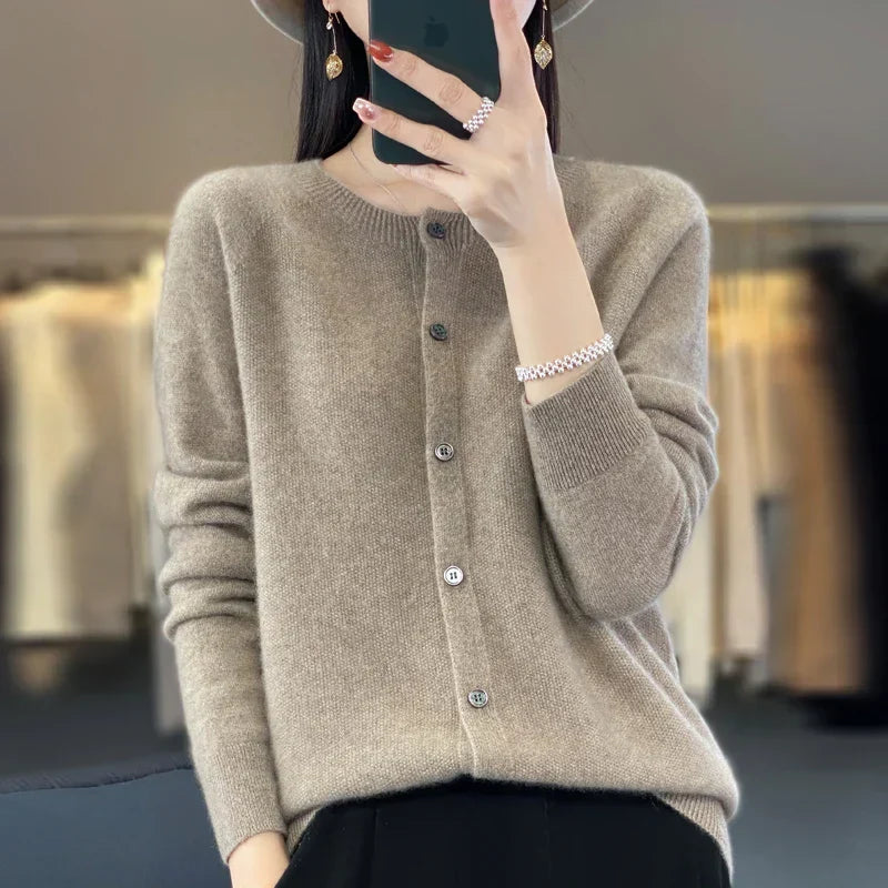Sarah | Knit Button-Front Cardigan