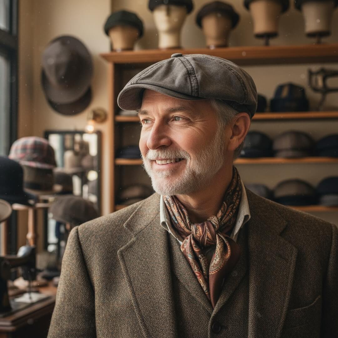 Elmont | Washed Cotton Newsboy Cap