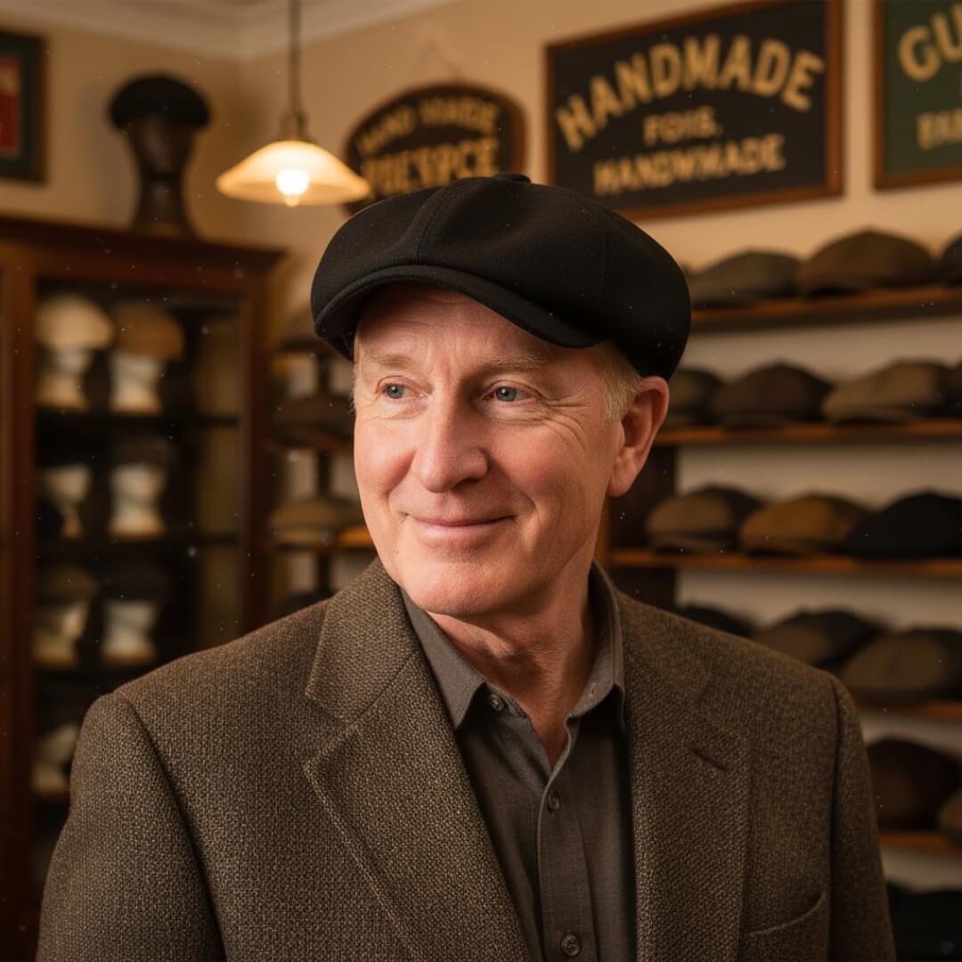 Elmont | Textured Cotton Newsboy Cap