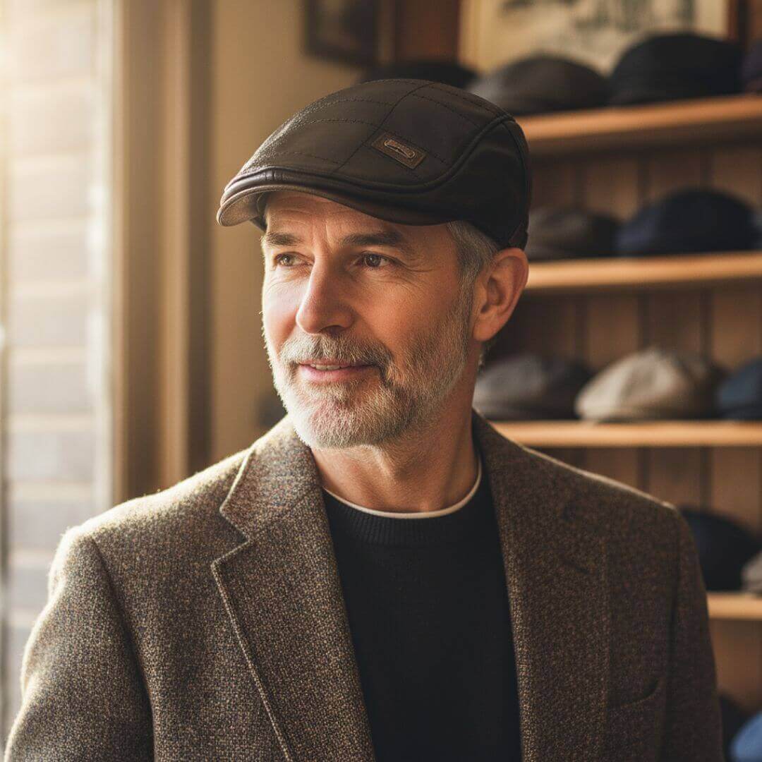 Elmont | Vegan Leather Flat Cap