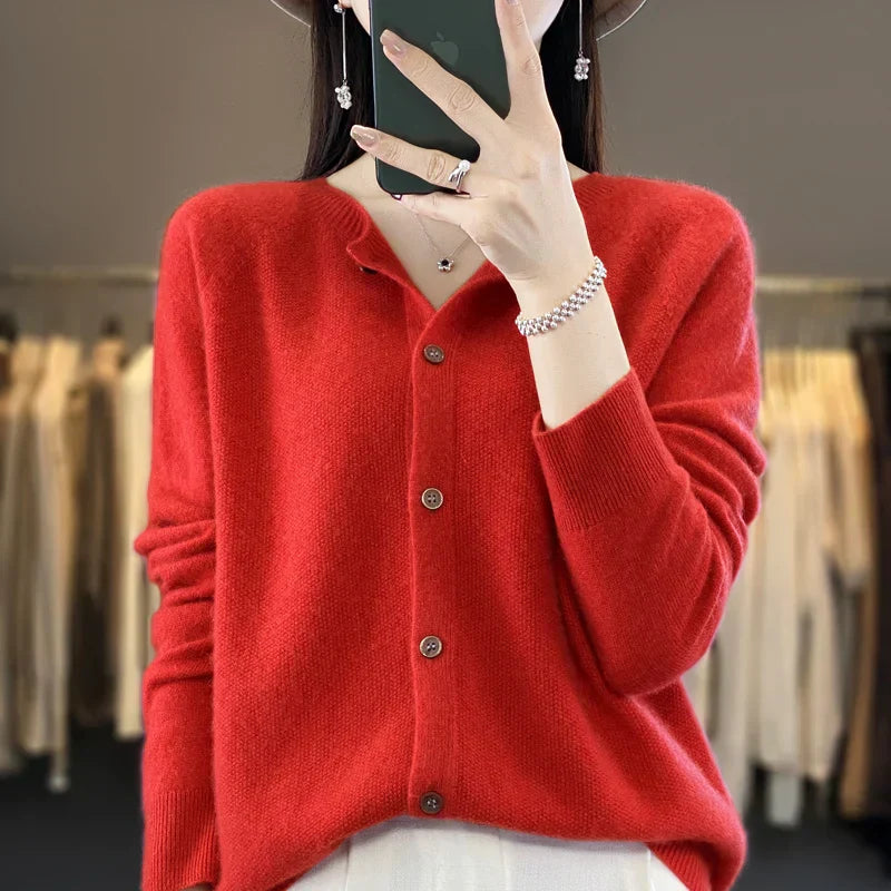 Sarah | Knit Button-Front Cardigan