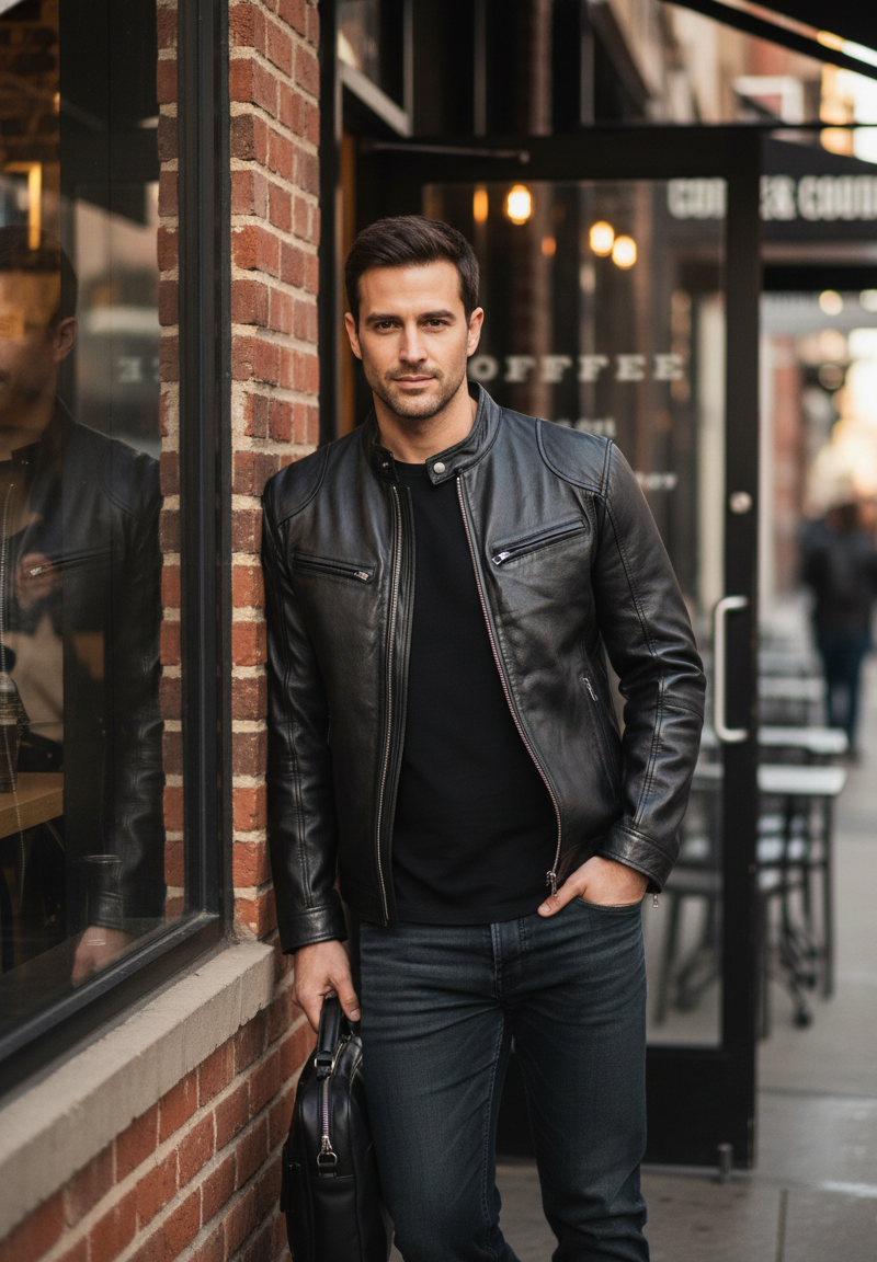 Elmont | Men's Faux Leather Jacket