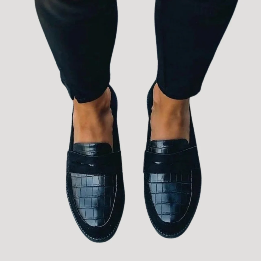 Elmont | Croc-Embossed Leather Orthopaedic Slippers
