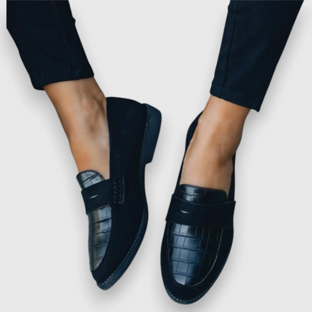 Elmont | Croc-Embossed Leather Orthopaedic Slippers