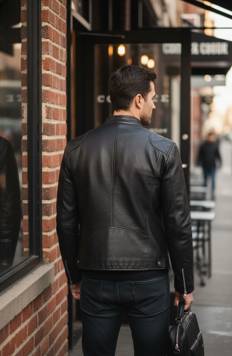 Elmont | Men's Faux Leather Jacket