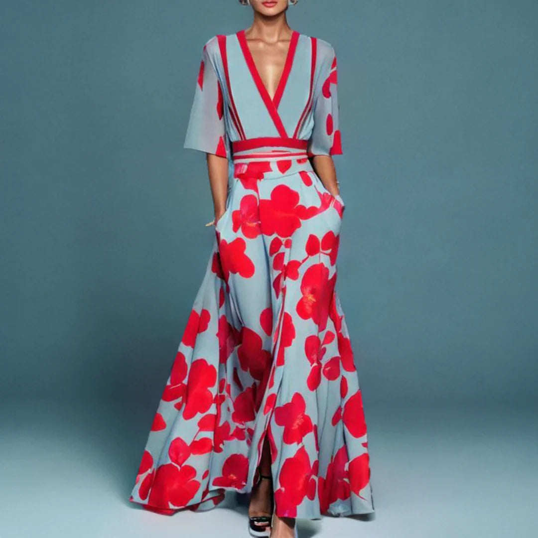 Sarah | Floral Wrap Maxi Dress