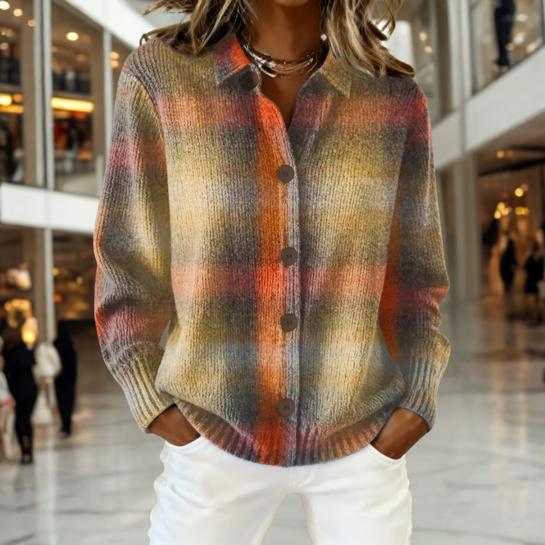 Elmont | Gradient Plaid Knit Sweater