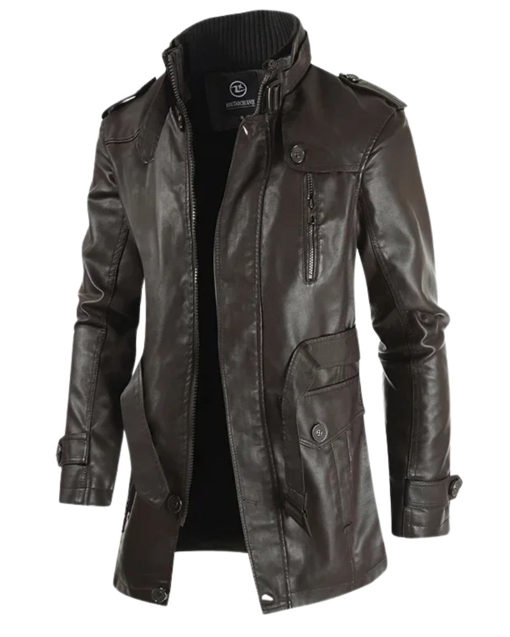 Elmont | Men's Long Leather Coat