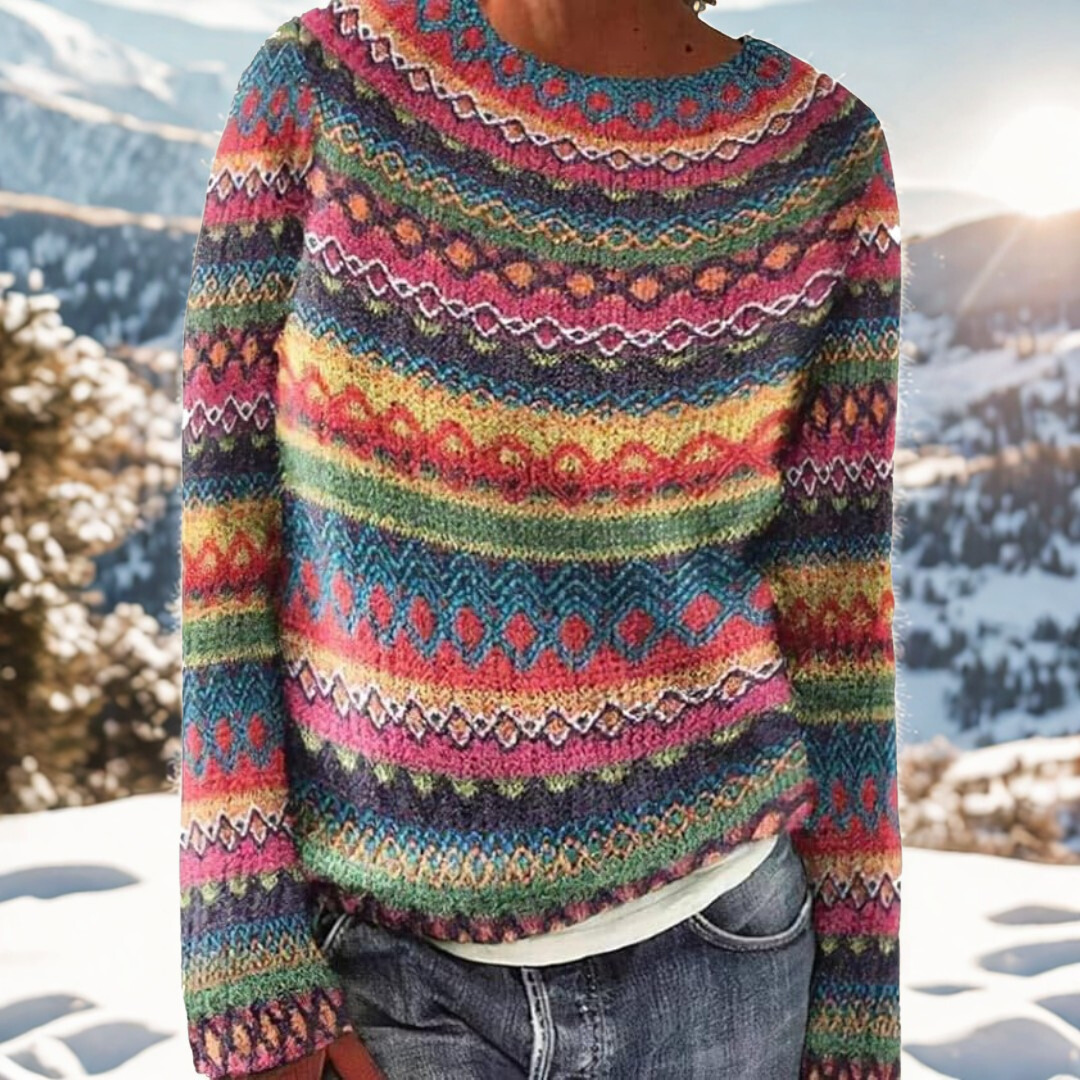 Elmont | Wool-Blend Nordic Shoulder Sweater