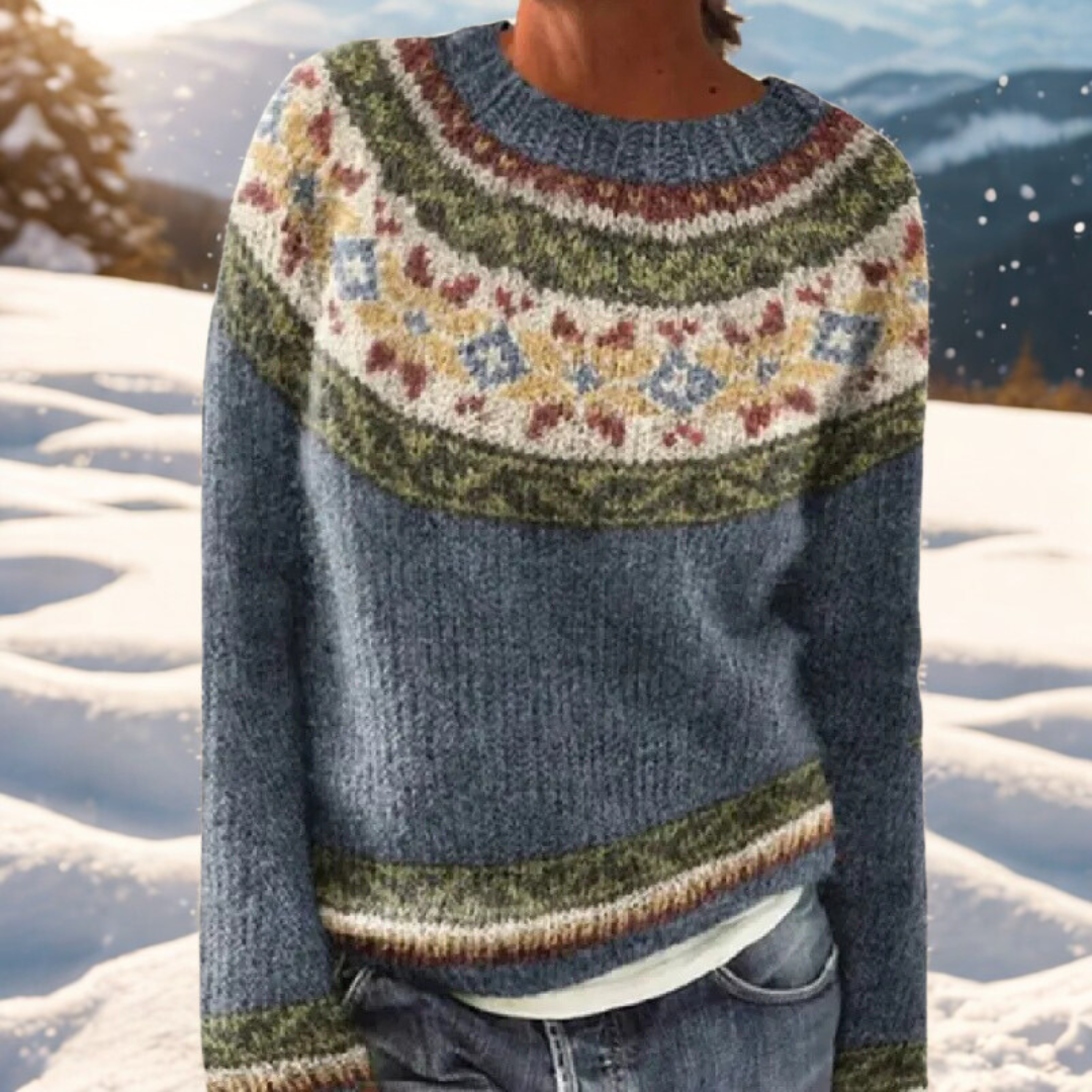 Elmont | Wool-Blend Nordic Crewneck Sweater