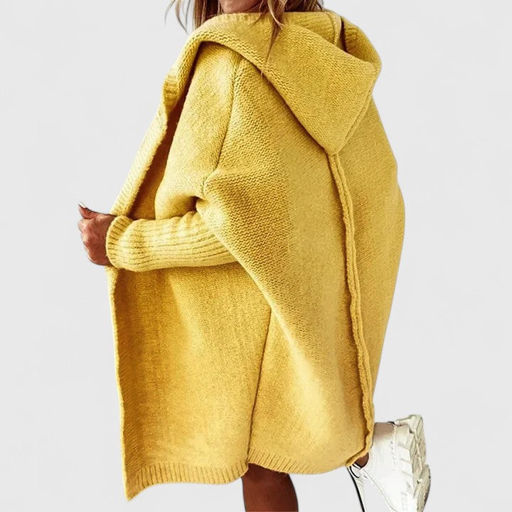 Sarah | Textured Knit Hooded Cardigan